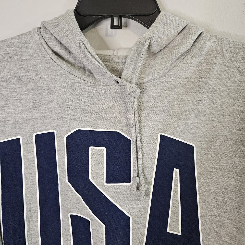 Simply Southern Oversized Gray USA Sweatshirt Hoodie Kangaroo Pocket Sz M - Picture 3 of 8